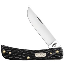 Нож перочинный ZIPPO Rough Black Synthetic Sodbuster Jr, 92 мм, чёрный + ЗАЖИГАЛКА ZIPPO 207