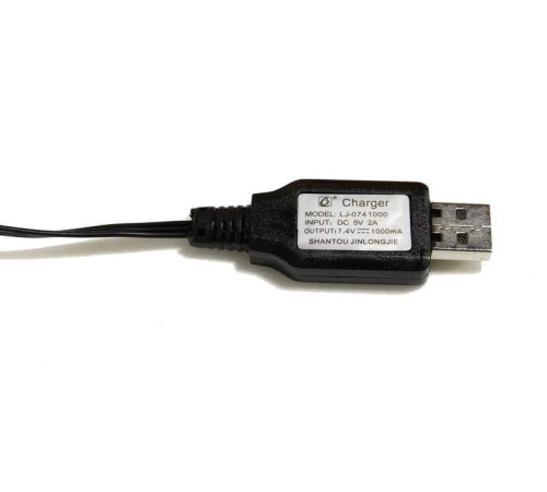 Зарядное устройство USB 7.4V для автомоделей WPL B-14, B-24, C-14, C-24, B-16, B-36
