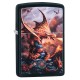 Зажигалка ZIPPO Anne Stokes с покрытием Black Matte, латунь/сталь, чёрная, матовая, 38x13x57 мм
