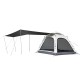 Палатка Naturehike Ango Automatic CNK2550WS010 трёхместная, большая, c навесом, светло-серая с серым