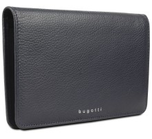 Кошелёк женский BUGATTI Lady Top, тёмно-синий, натуральная воловья кожа, 19,5х2х11,2 см
