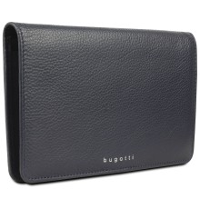 Кошелёк женский BUGATTI Lady Top, тёмно-синий, натуральная воловья кожа, 19,5х2х11,2 см