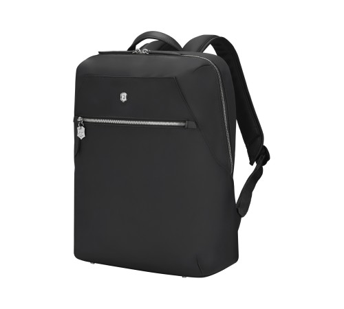 Рюкзак VICTORINOX Victoria Signature Compact Backpack, черный, нейлон/кожа, 30x16x38 см