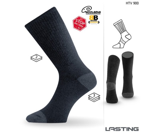 Носки Lasting HTV 900, acryl+wool, черный, размер XL, HTV900XL