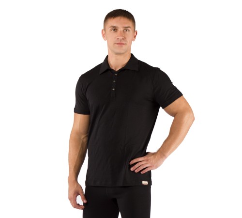 Футболка  мужская DINGO/ кор. рукав/ шерсть 160/ черный / XXL, DINGO9090XXL