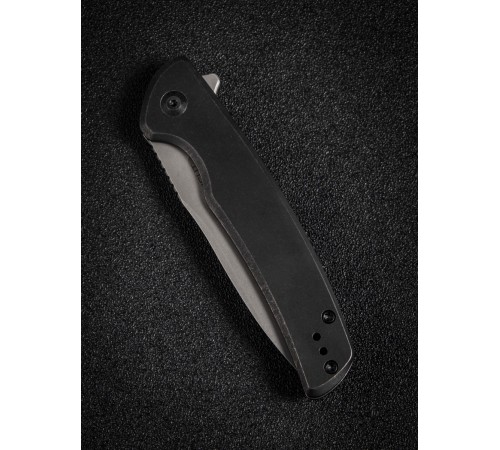 Складной нож SENCUT Tynan 10Cr15CoMoV Steel Gray Stonewashed Handle Stainless Black