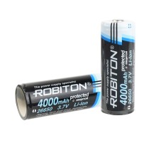 Аккумулятор 26650 Robiton Li26650 4000мАч с защитой PK1, 13010