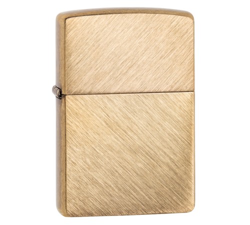 Зажигалка ZIPPO Classic с покрытием Herringbone Sweep Brass, латунь/сталь, золотистая, 38x13x57 мм