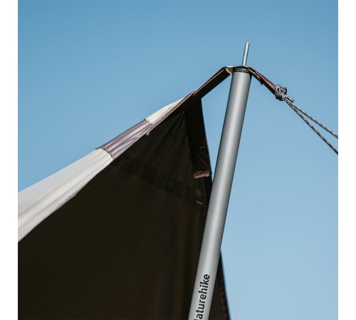Тент Naturehike Yunxiao Canopy C2350WS010, 150D, 680*575 см для кемпинга, серый (с двумя стойками), 6976507661522