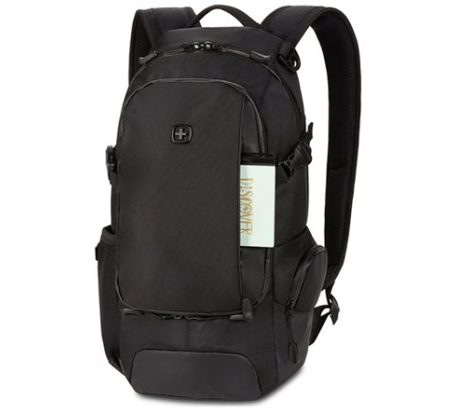 Рюкзак SWISSGEAR, чёрный, полиэстер 1680D, 24 х 15,5 х 46 см, 15,5 л