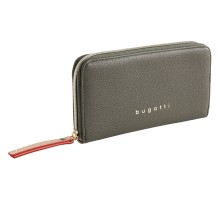 Кошелёк женский BUGATTI Ella, оливковый, полиуретан, 19х2х10 см