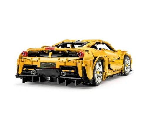 Радиоуправляемый конструктор CaDA MASTER споркар Italian Super Car, желтый 1/8 (3187 деталей)