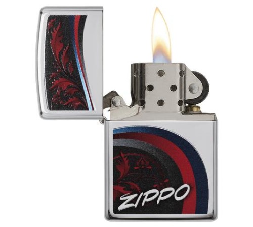 Зажигалка ZIPPO Classic с покрытием High Polish Chrome, латунь/сталь, серебристая, 38x13x57 мм