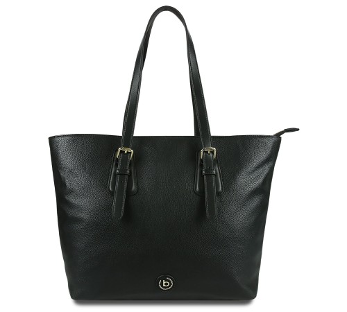 Сумка-тоут женская BUGATTI Passione 15'', чёрная, полиуретан, 47х13х32,5 см