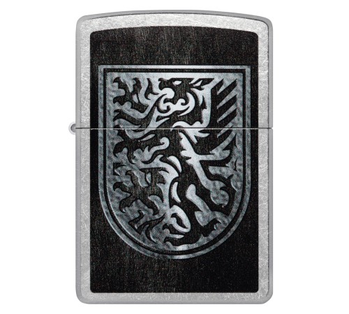 Зажигалка ZIPPO Dragon Design с покрытием Street Chrome, латунь/сталь, серебристая, 38x13x57 мм