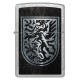 Зажигалка ZIPPO Dragon Design с покрытием Street Chrome, латунь/сталь, серебристая, 38x13x57 мм