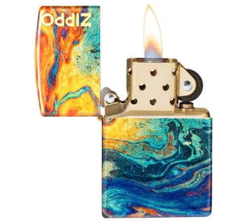 Зажигалка ZIPPO Classic с покрытием 540 Tumbled Brass, латунь/сталь, разноцветная, 38x13x57 мм