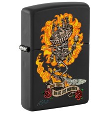 Зажигалка ZIPPO Rick Rietveld с покрытием Black Matte, латунь/сталь, черная, матовая, 38x13x57 мм