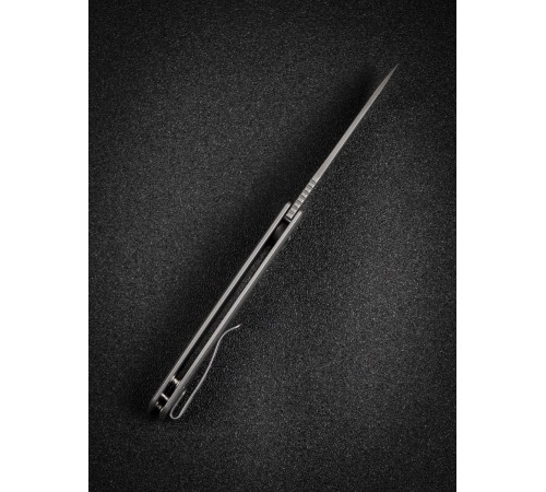Складной нож SENCUT Tynan 10Cr15CoMoV Steel Gray Stonewashed Handle Stainless Gray