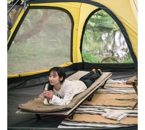 Коврик самонадувной туристический Naturehike D03 Beige, 6927595793206