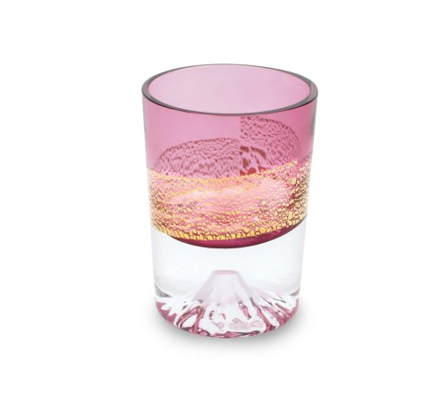 Рюмка TAJIMA GLASS Фудзи с позолотой 85 мл, золотисто-красная