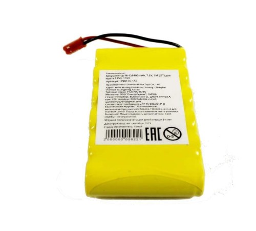 Аккумулятор Ni-Cd 400mAh, 7.2V, JST для Huina 1550
