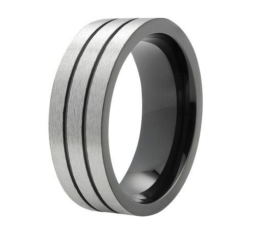 Кольцо ZIPPO Brushed Finish Ring, серебристое, нержавеющая сталь, диаметр 22,3 мм