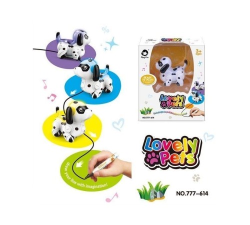 Робот-собачка HappyCow 777-614, сенсор, движется по линии, свет, звук