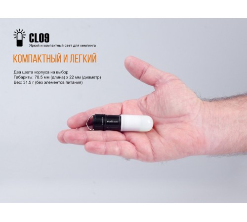 Фонарь Fenix CL09 серый, CL09GY