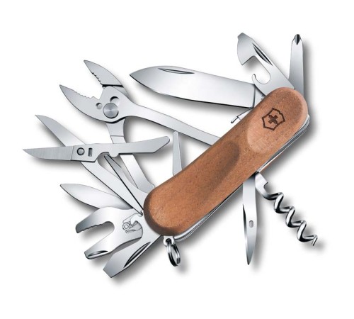 Нож перочинный VICTORINOX EvoWood S557, 85 мм, 19 функций, с фиксатором, рукоять из орехового дерева