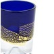 Рюмка TAJIMA GLASS Фудзи с позолотой 85 мл, лазурная