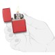 Зажигалка ZIPPO Classic с покрытием Red Matte, латунь/сталь, красная, матовая, 38x13x57 мм