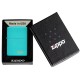 Зажигалка ZIPPO Classic с покрытием Flat Turquoise, латунь/сталь, бирюзовая, матовая, 38x13x57 мм