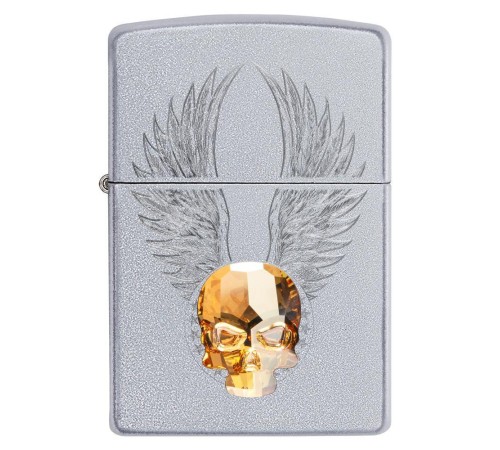 Зажигалка ZIPPO Classic с покрытием Satin Chrome™, латунь/сталь, серебристая, матовая, 38x13x57 мм