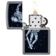 Зажигалка ZIPPO Skateboarding Astronaut с покрытием Flat Grey, латунь/сталь, серая, 38x13x57 мм