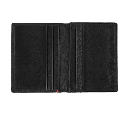 Держатель для карт ZIPPO с защитой от сканирования RFID, чёрная, натуральная кожа, 10,5×1,5×7,5 см