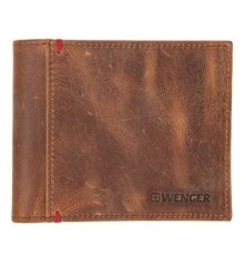 Портмоне WENGER, коричневый, коровья кожа, 11х9 см