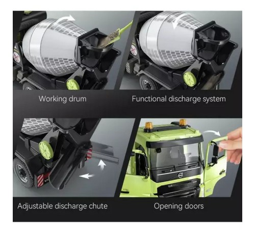 Радиоуправляемый бетоновоз Double Eagle Volvo FMX 1/20 2.4G RTR
