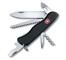 Нож перочинный VICTORINOX Forester, 111 мм, 12 функций, с фиксатором лезвия, чёрный