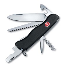 Нож перочинный VICTORINOX Forester, 111 мм, 12 функций, с фиксатором лезвия, чёрный