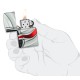 Зажигалка Zippo Flame Design с покрытием White Matte, латунь/сталь, белая, матовая, 38x13x57 мм