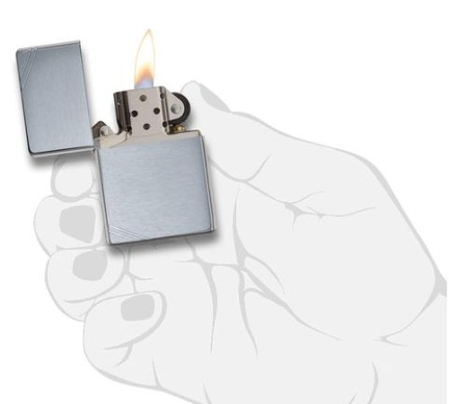 Зажигалка ZIPPO Vintage™ Series 1937, с покрытием High Polish Chrome, серебристая, 38x13x57 мм