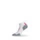 Носки Lasting RUN 004, microfiber+polypropylene, белый с пурпурной полоской, размер S , RUN004S