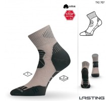 Носки Lasting TKI 707, cotton+polypropylene, бежевый/черный, размер L , TKI707L