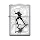 Зажигалка ZIPPO Биатлонист с покрытием Street Chrome™, латунь/сталь, серебристая, 38x13x57 мм