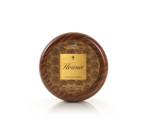 Крем для бритья в деревянной чаше MONDIAL FLORENCE LUXURY SHAVING CREAM TRADITIONAL, 140 мл