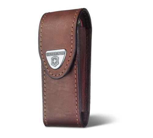 Чехол на ремень VICTORINOX для ножей 111 мм толщиной 4-6 уровней, кожаный, коричневый