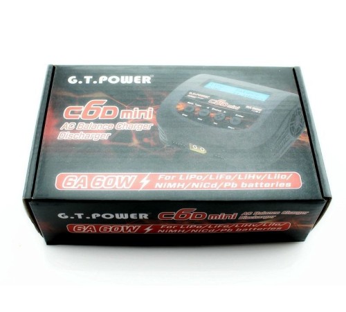 Универсальное зарядное устройство G.T.Power C6D Mini 60W, 220В, 6A
