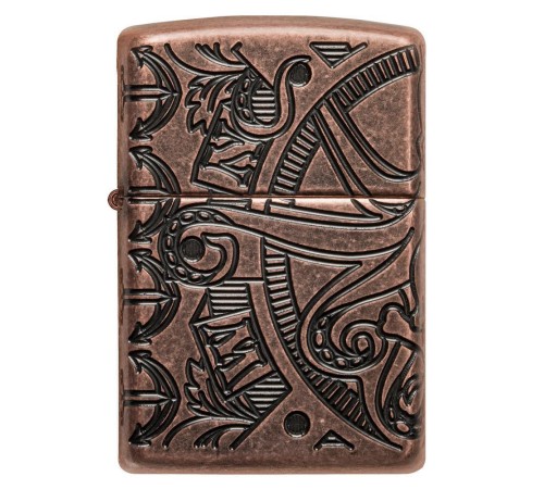 Зажигалка ZIPPO Armor™ с покрытием Antique Copper™, латунь/сталь, медная, матовая, 38x13x57 мм
