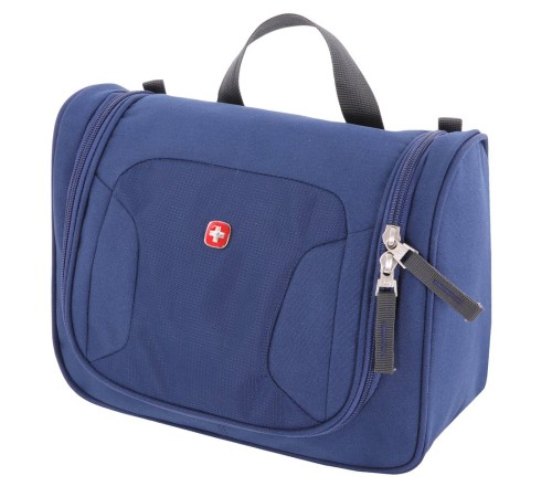 Несессер SWISSGEAR, дорожный, синий, полиэстер, 27х11х22 см